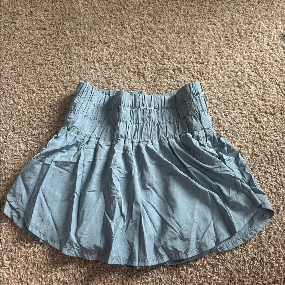 Blue free people skirt
